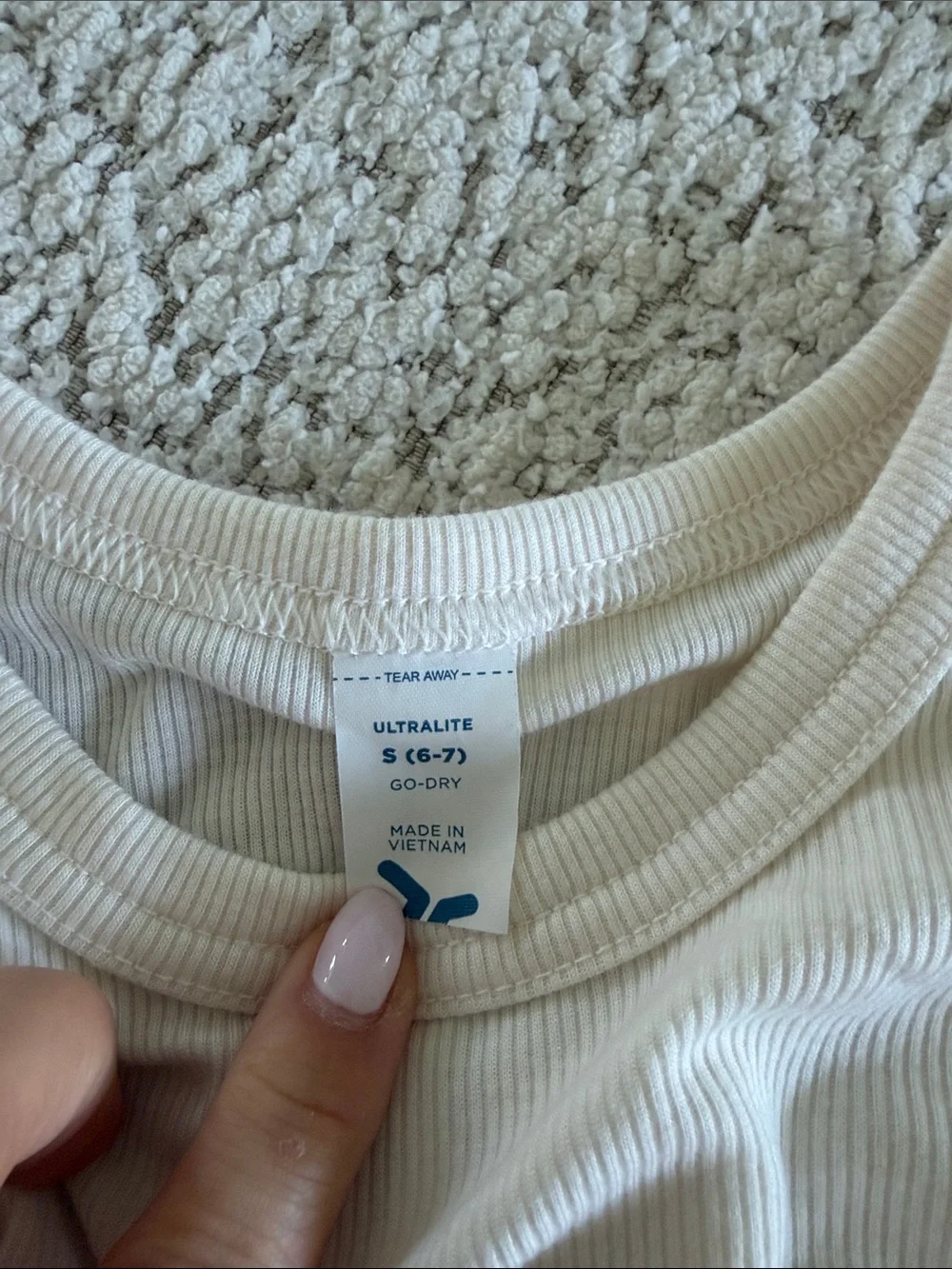 Old Navy Ribbed Long-Sleeve Scoop Neck Top - Mauve & Cream